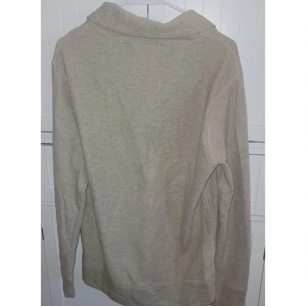 Banana Republic‎ Mens Shawl Collar Pullover Sweater, Beige Waffle Knit, New M